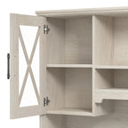 Bureau d'angle en L Lennox avec huche et armoires de rangement de Bush Furniture