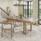 Table à manger moderne de 241 cm avec piètement en tréteaux en U