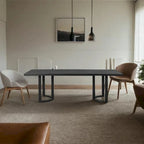 Table à manger moderne de 241 cm avec piètement en tréteaux en U