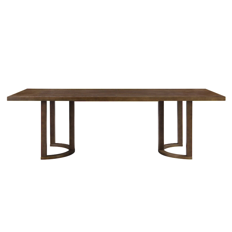 Table à manger moderne de 241 cm avec piètement en tréteaux en U