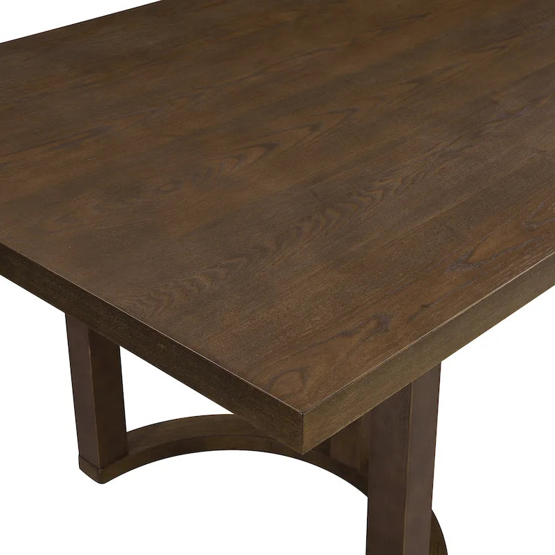 Table à manger moderne de 241 cm avec piètement en tréteaux en U