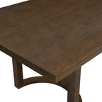 Table à manger moderne de 241 cm avec piètement en tréteaux en U