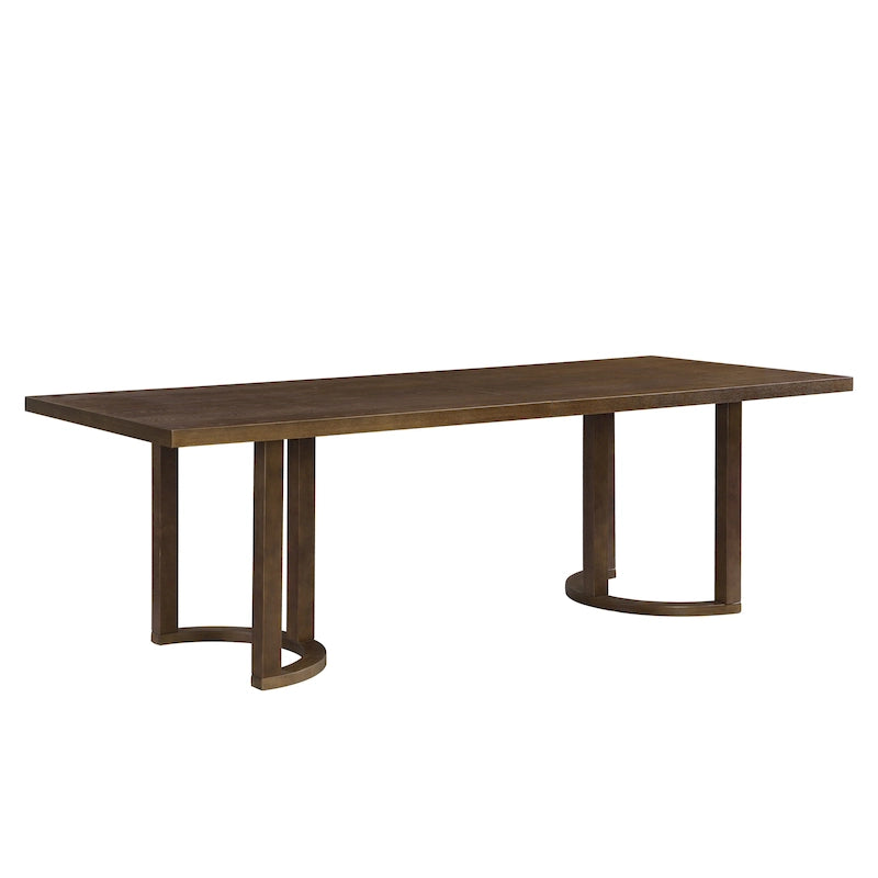 Table à manger moderne de 241 cm avec piètement en tréteaux en U