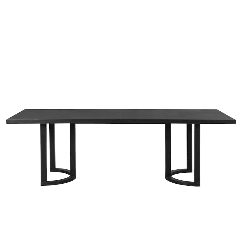 Table à manger moderne de 241 cm avec piètement en tréteaux en U