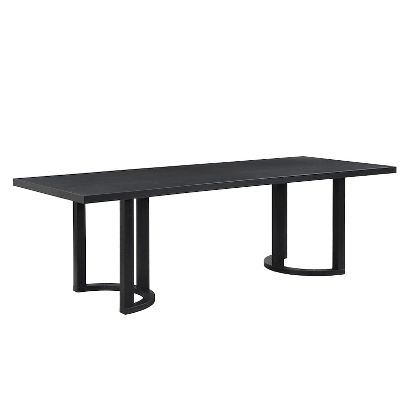 Table à manger moderne de 241 cm avec piètement en tréteaux en U