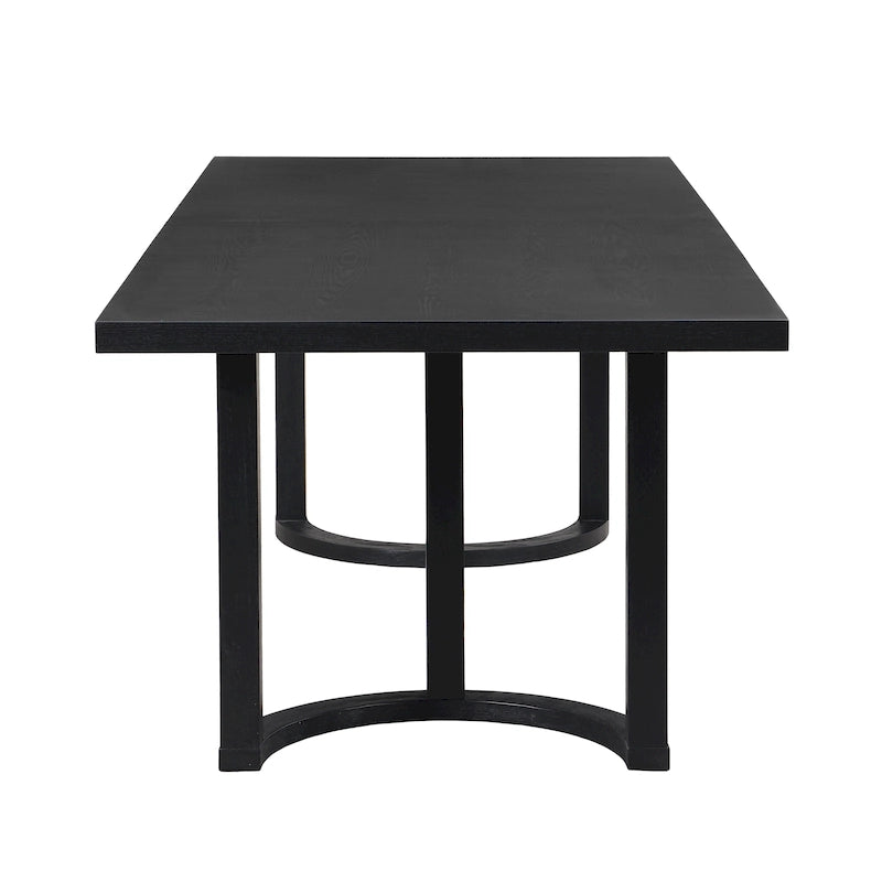 Table à manger moderne de 241 cm avec piètement en tréteaux en U