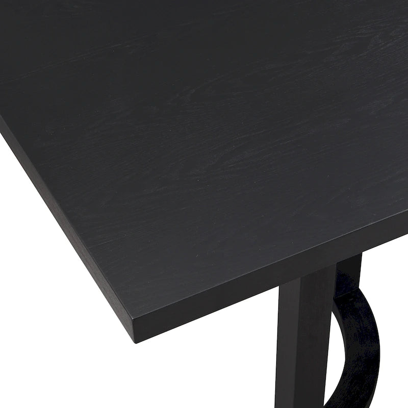 Table à manger moderne de 241 cm avec piètement en tréteaux en U