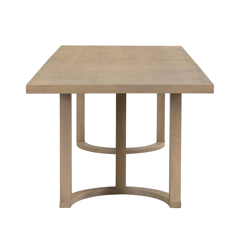 Table à manger moderne de 241 cm avec piètement en tréteaux en U