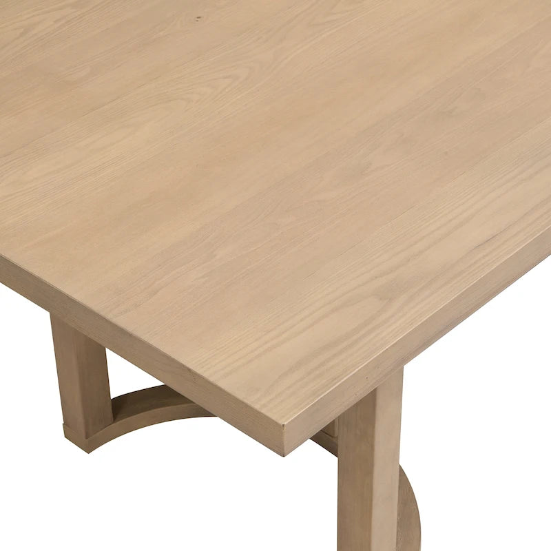 Table à manger moderne de 241 cm avec piètement en tréteaux en U