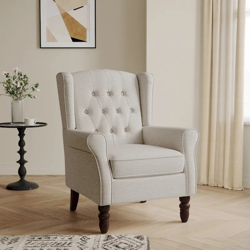 Fauteuil d'appoint capitonné à oreilles - 38H