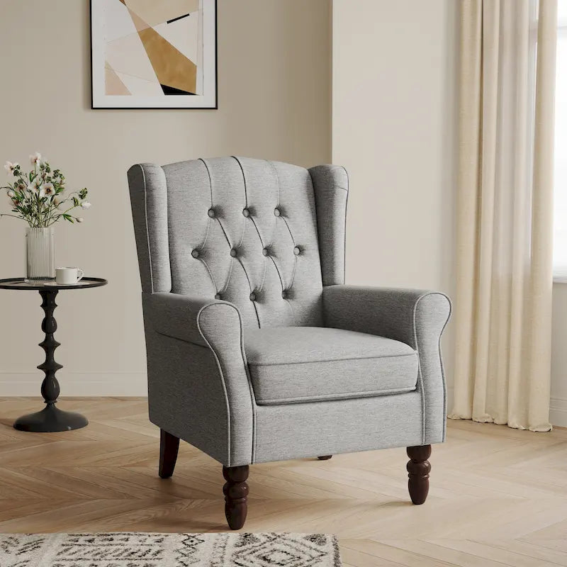 Fauteuil d'appoint capitonné à oreilles - 38H