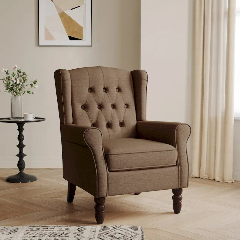 Fauteuil d'appoint capitonné à oreilles - 38H