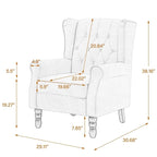 Fauteuil d'appoint capitonné à oreilles - 38H