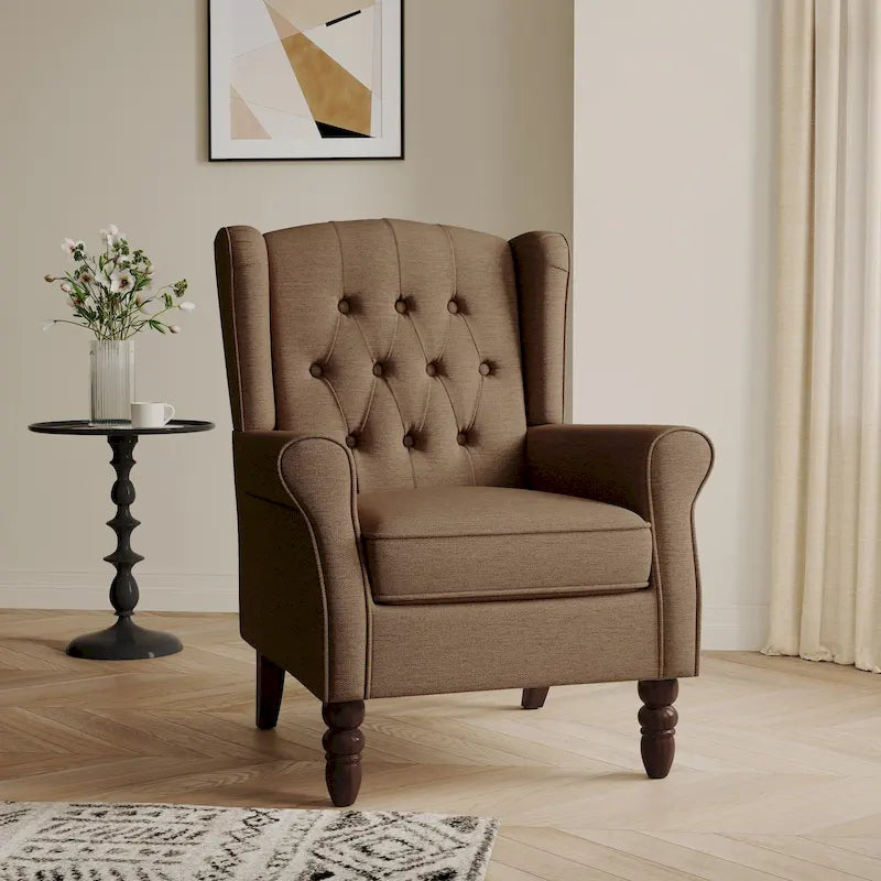 Fauteuil d'appoint capitonné à oreilles - 38H
