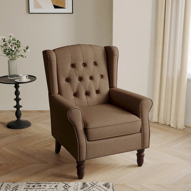 Fauteuil d'appoint capitonné à oreilles - 38H
