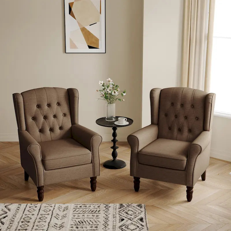 Fauteuil d'appoint capitonné à oreilles - 38H