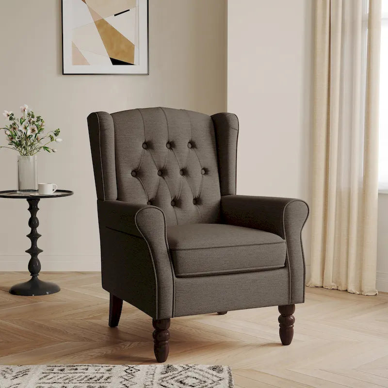 Fauteuil d'appoint capitonné à oreilles - 38H