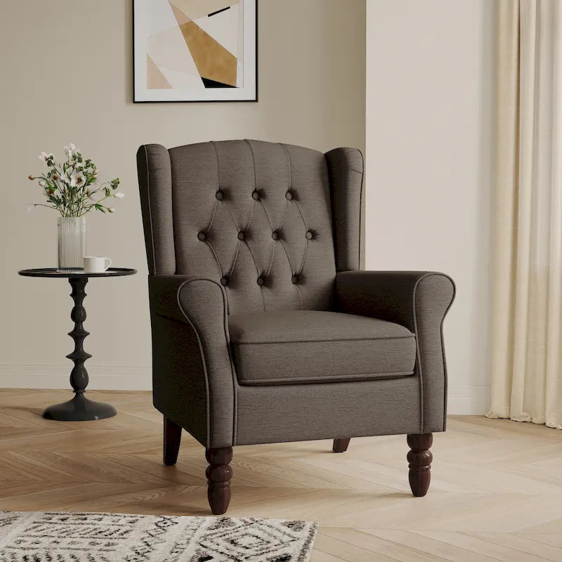 Fauteuil d'appoint capitonné à oreilles - 38H