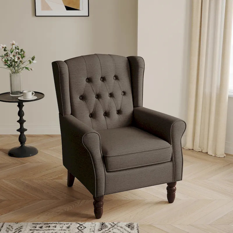 Fauteuil d'appoint capitonné à oreilles - 38H