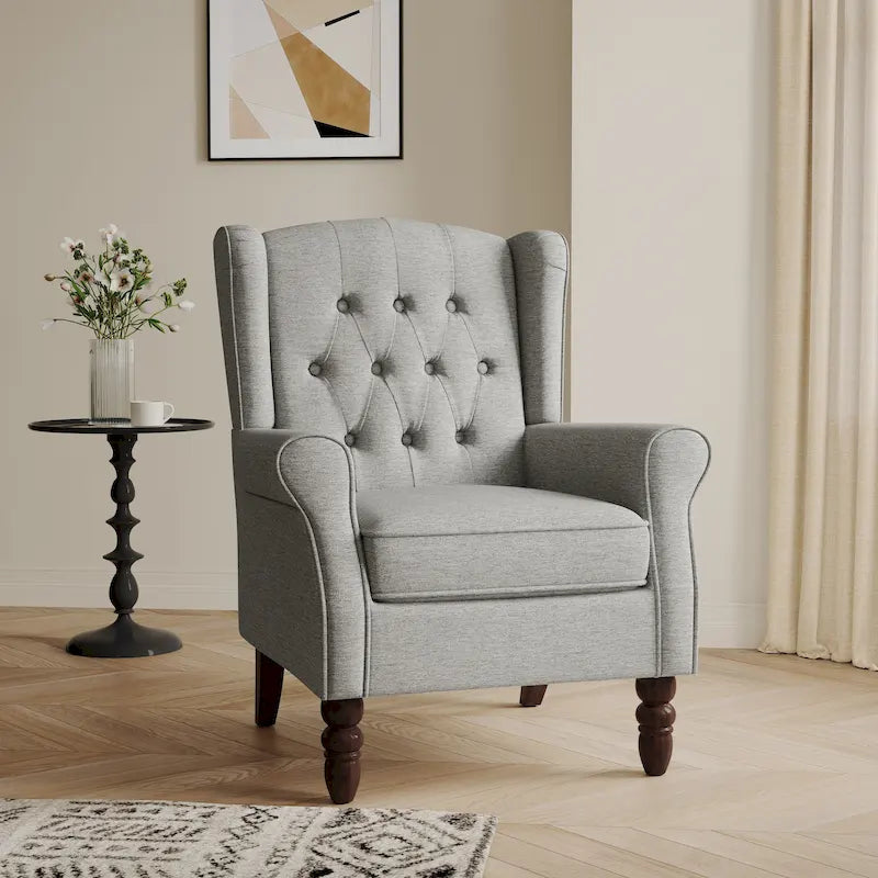 Fauteuil d'appoint capitonné à oreilles - 38H