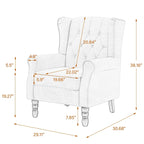Fauteuil d'appoint capitonné à oreilles - 38H