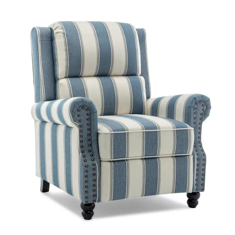 Fauteuil inclinable à dossier rembourré clouté, lot de 2