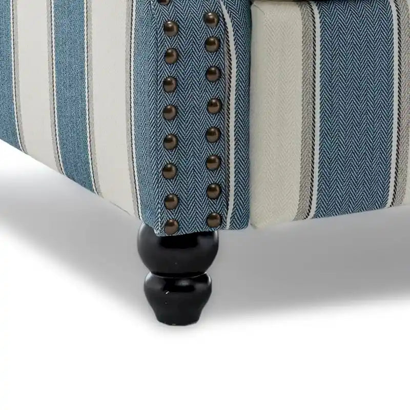 Fauteuil inclinable à dossier rembourré clouté, lot de 2