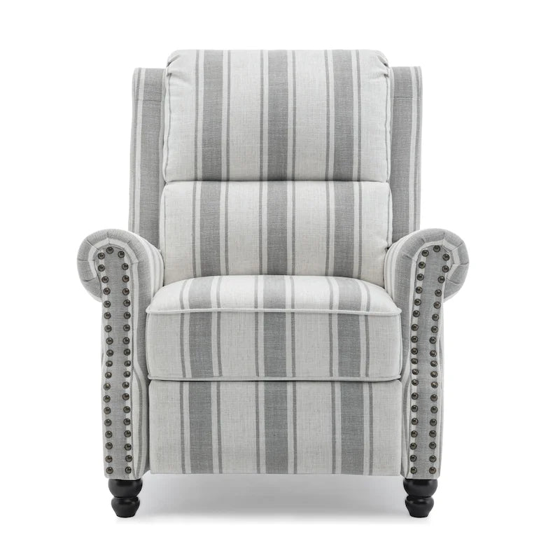 Fauteuil inclinable à dossier rembourré clouté, lot de 2
