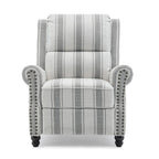 Fauteuil inclinable à dossier rembourré clouté, lot de 2