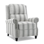 Fauteuil inclinable à dossier rembourré clouté, lot de 2