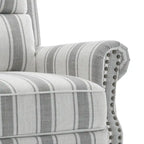 Fauteuil inclinable à dossier rembourré clouté, lot de 2