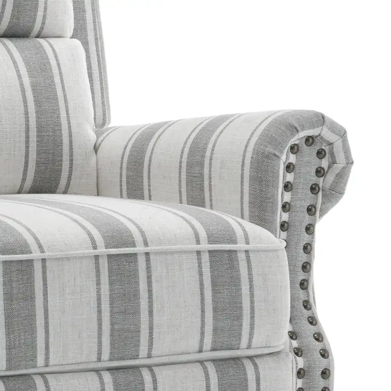 Fauteuil inclinable à dossier rembourré clouté, lot de 2