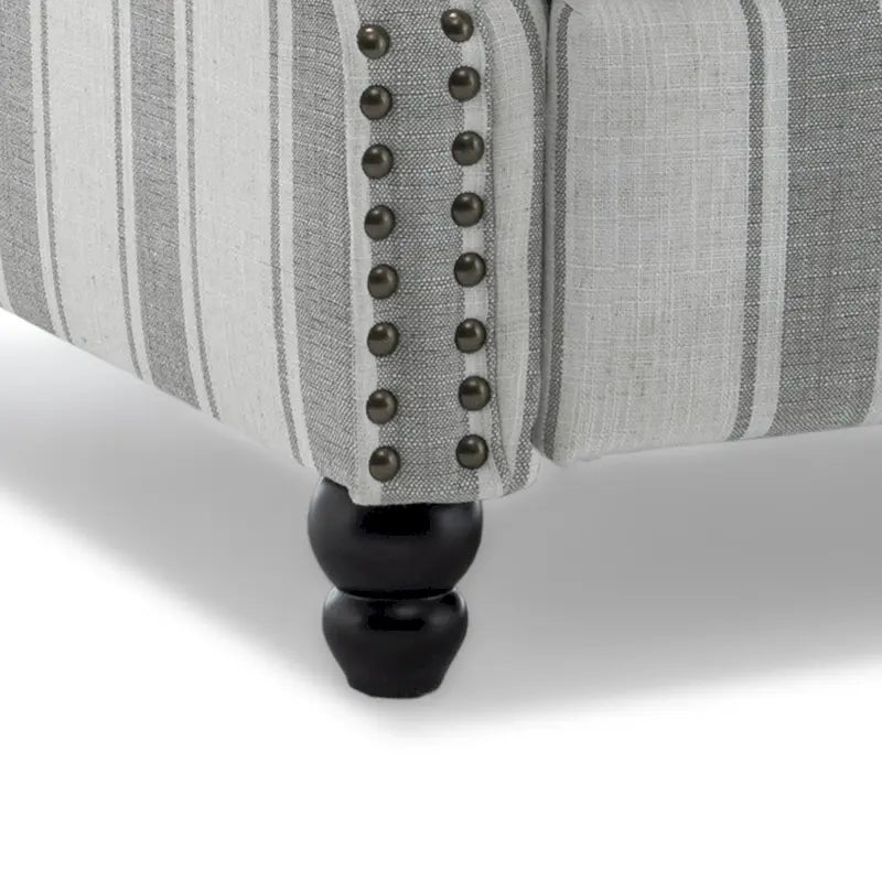 Fauteuil inclinable à dossier rembourré clouté, lot de 2