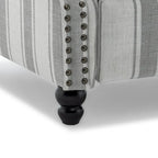 Fauteuil inclinable à dossier rembourré clouté, lot de 2