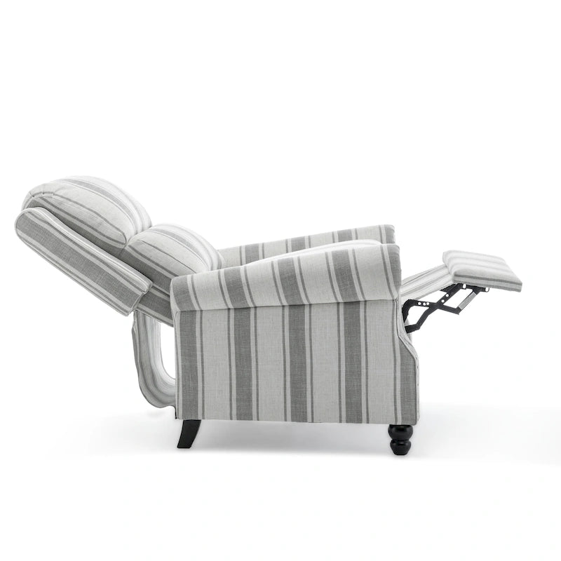 Fauteuil inclinable à dossier rembourré clouté, lot de 2