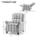 Fauteuil inclinable à dossier rembourré clouté, lot de 2