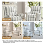 Fauteuil inclinable à dossier rembourré clouté, lot de 2