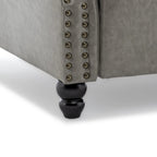 Fauteuil inclinable à dossier rembourré clouté, lot de 2