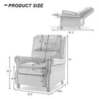 Fauteuil inclinable à dossier rembourré clouté, lot de 2