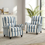 Fauteuil inclinable à dossier rembourré clouté, lot de 2