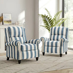 Fauteuil inclinable à dossier rembourré clouté, lot de 2