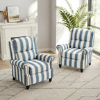 Fauteuil inclinable à dossier rembourré clouté, lot de 2