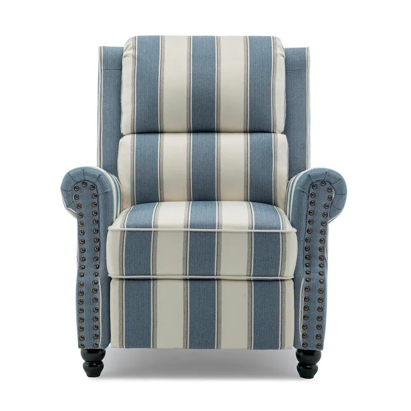 Fauteuil inclinable à dossier rembourré clouté, lot de 2