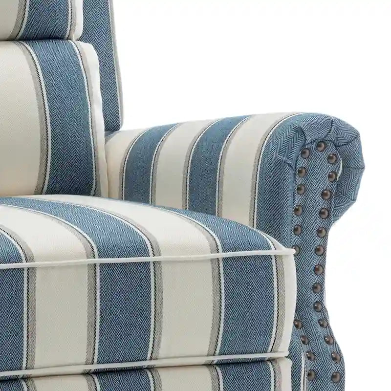Fauteuil inclinable à dossier rembourré clouté, lot de 2