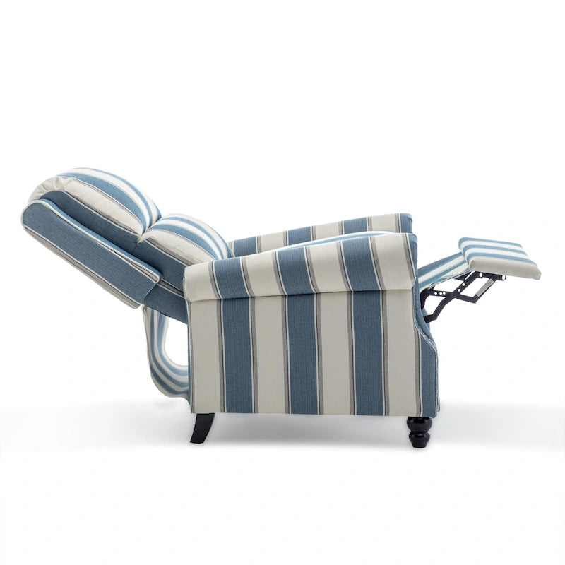 Fauteuil inclinable à dossier rembourré clouté, lot de 2