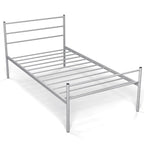 Cadre de lit simple en métal avec sommier intégré, aucun sommier tapissier requis