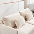 Causeuse moderne en tissu chenille - 62.68 x 68.90 x 31.89