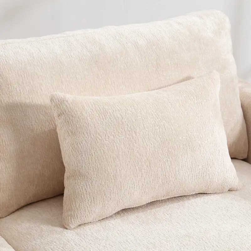 Causeuse moderne en tissu chenille - 62.68 x 68.90 x 31.89