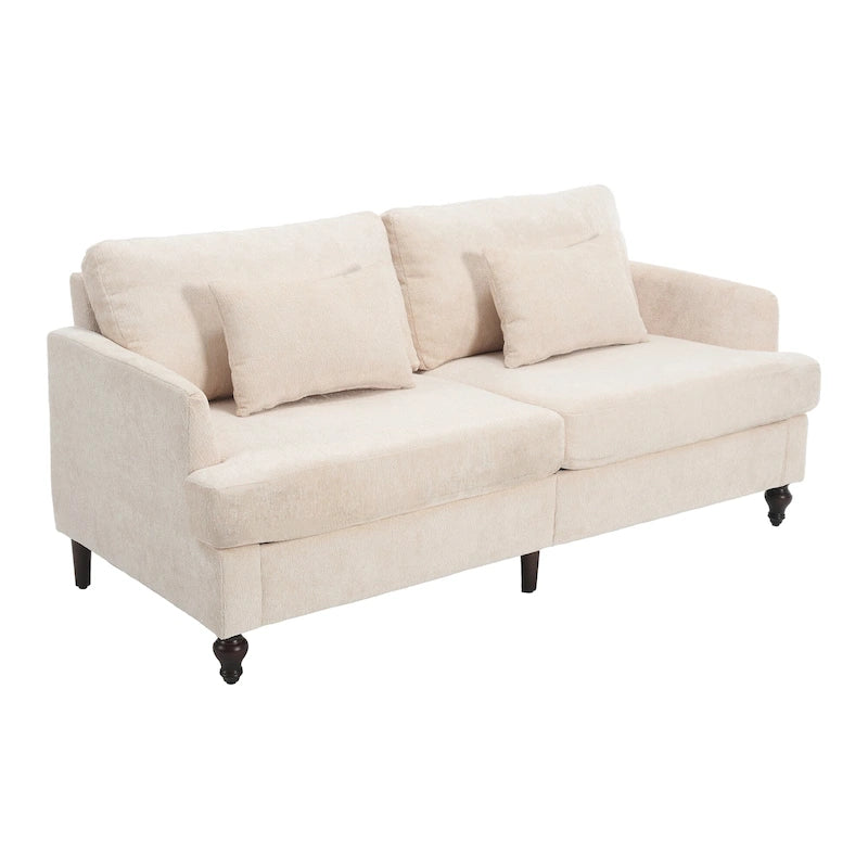 Causeuse moderne en tissu chenille - 62.68 x 68.90 x 31.89
