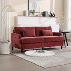 Causeuse moderne en tissu chenille - 62.68 x 68.90 x 31.89